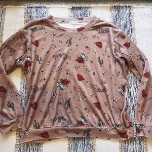 3 /$15 Rodeo Girl Stitch and Pine Sleep Top